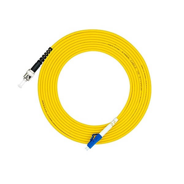 Elecbee Fiber Optic Cable Single Mode LC to ST Jumper Optical Patch Cord Simplex OS2 9/125μm 3M