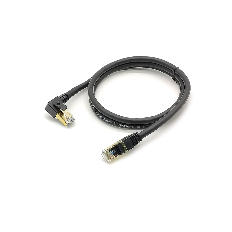 Elecbee Cat7 Ethernet Cable Right Angle RJ45 90 Degree Network Connector
