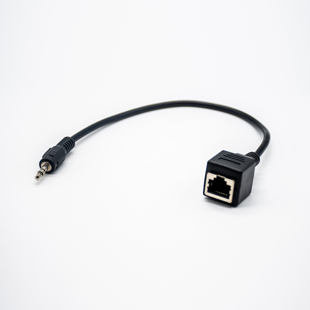 Elecbee Network RJ45 Female to DC3.5 Jack Male Cable Adapter 0.3m for Touch Screen Device KTV