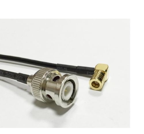 Elecbee SMB Female Right Angle to BNC Male 30cm Pigtail Cable RG174