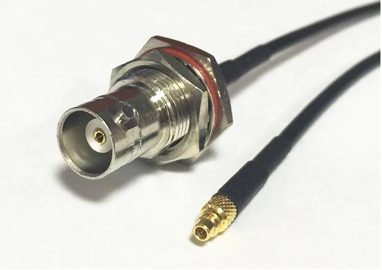 Elecbee Cavo di prolunga da 1,1 m per paratia da maschio SMB a femmina BNC RG174