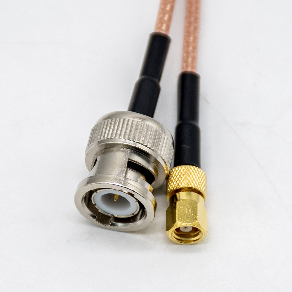 Elecbee 20pcs SMC Connector Straight Female to BNC Straight Male Coaxial Cable with RG316 1.5m