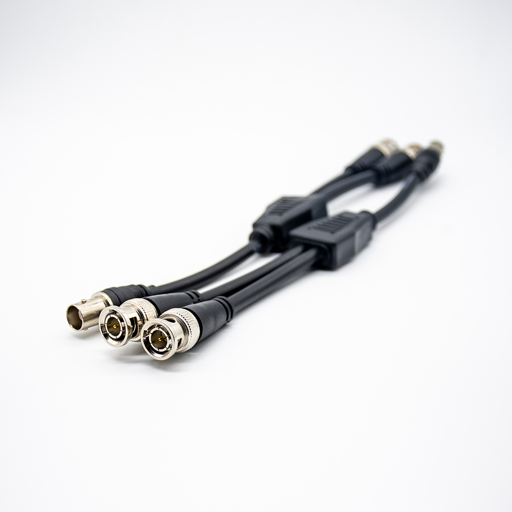 Elecbee Video BNC Cable One Female to Two Male BNC RG174 Cable Assembly 40CM