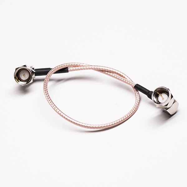 Elecbee Coaxial Cable F Connectors Right Angled Male to Male