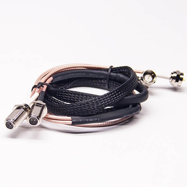 Elecbee RF Cable for TV RG179 Assembly 2Pcs with F Connector Plug to Jack