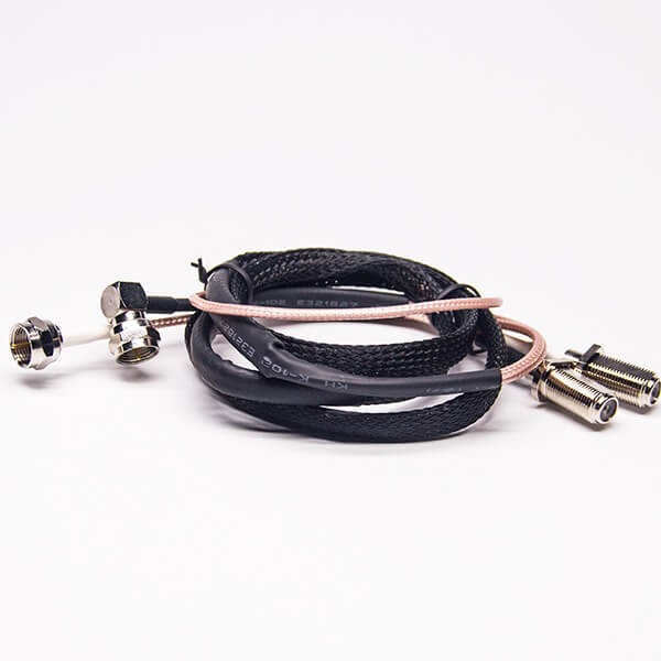 Elecbee 20pcs RF Cable for TV RG179 Assembly 2Pcs with F Connector Plug to Jack