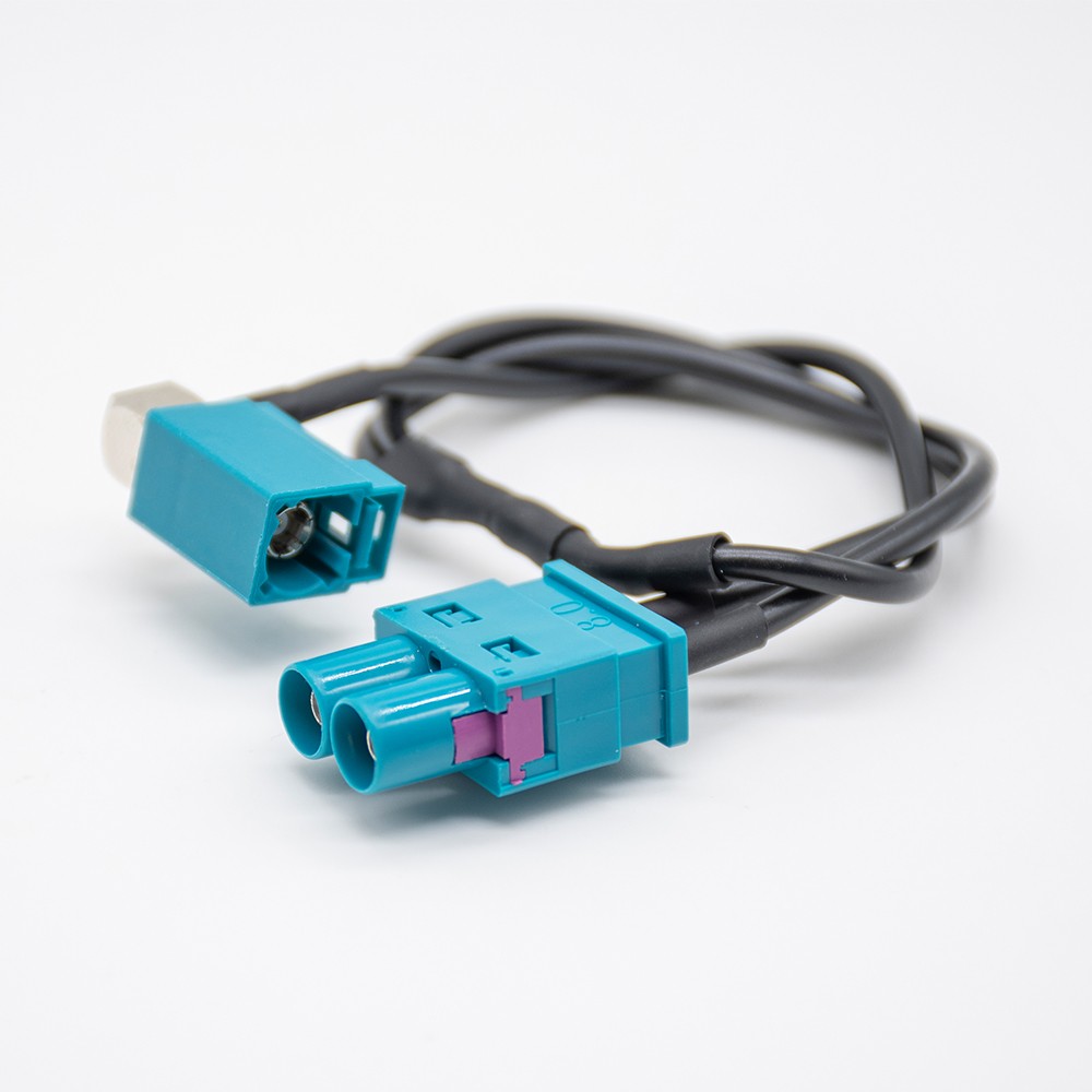 Elecbee Antenna Adapter Fakra 2-Male To Female GPS Navigation Extension Cable 30CM RG174