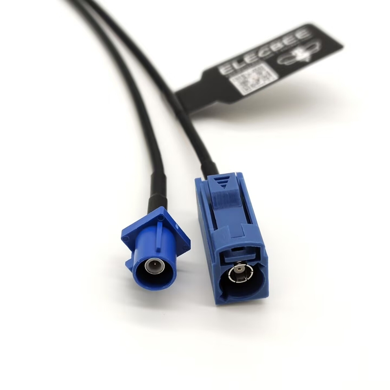 Elecbee 20pcs Fakra to Fakra Cable 1M Blue C Female to Male GPS Antenna Extension Cable RG174 3m