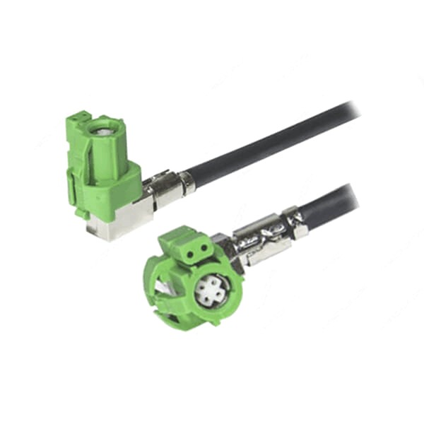 Elecbee LVDS Kabelbaugruppe 1M mit 6Pin E Code Buchse zu weiblichem abgewinkelten HSD-Stecker