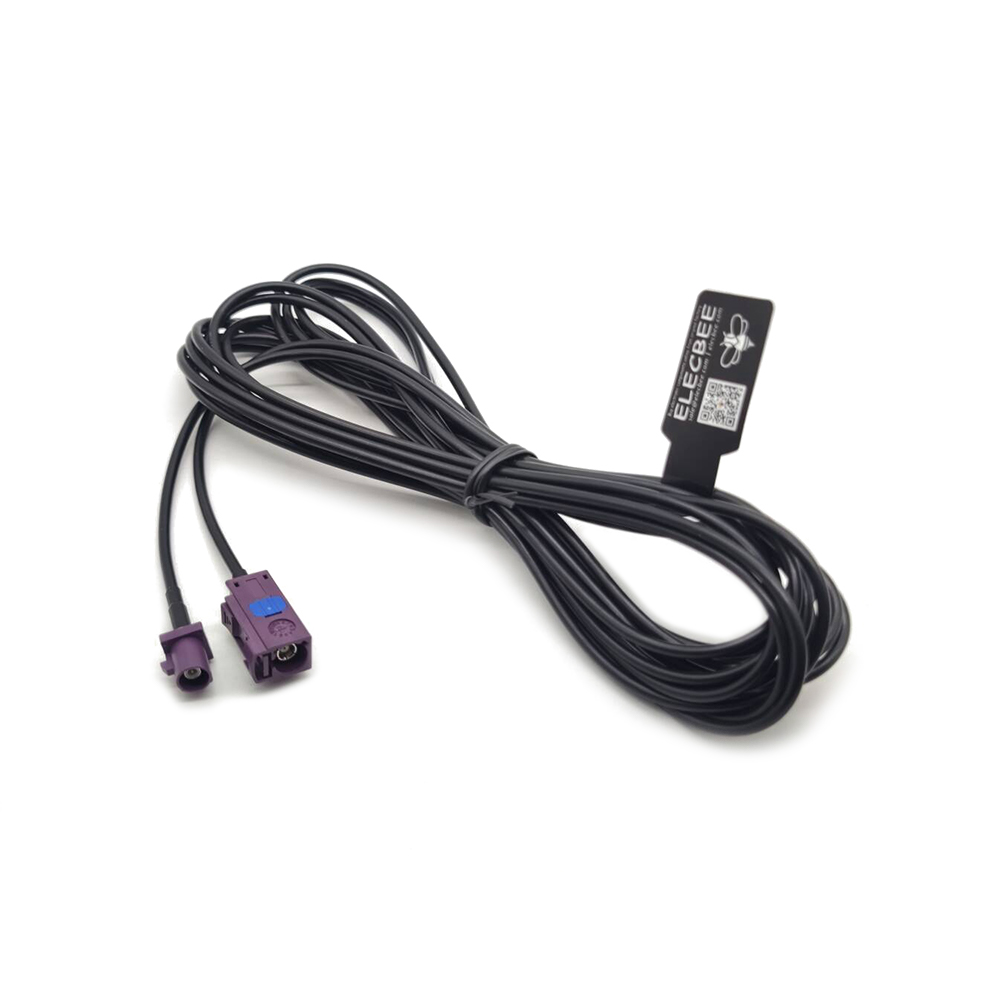 Elecbee RF Cable Extension Fakra H Pink Male to Fakra H Pink Female Satellite Radio Antenna Extension Cable 5M
