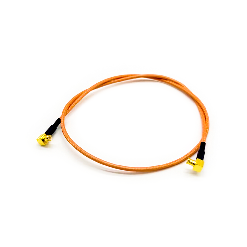 Elecbee MCX Cables Right Angle Male to Right Angle MCX Male Cable Assembly with RG316