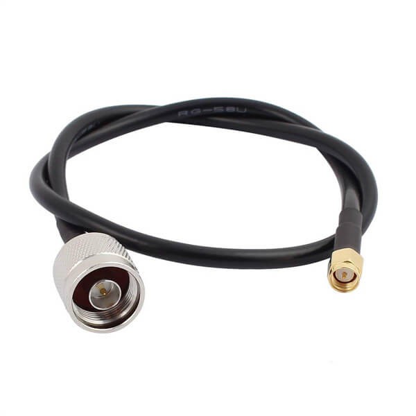 Elecbee RF Cable SMA Male to N Type Male Antenna Pigtail Cable RG58U 50CM