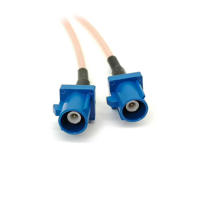 Elecbee SMA Male Cable 2 in 1 Dual Fakra C Plug to SMA Plug Connector Extension Cable RG316 15cm