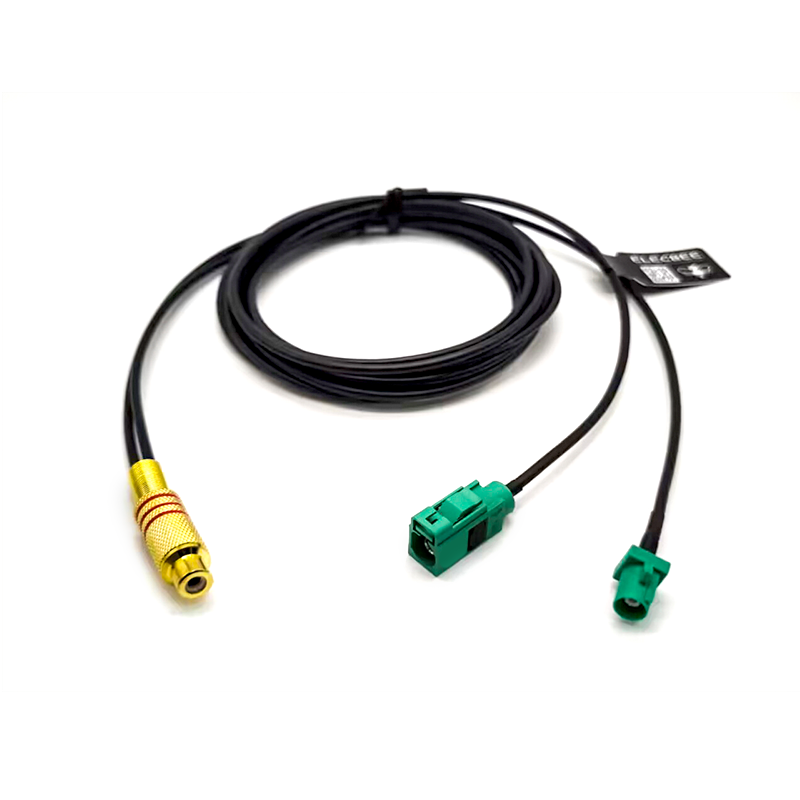 Elecbee 20pcs Fakra HSD Cable RF Pigtail Cable Fakra E Jack and Plug to RCA Jack RG174 6FT for Auto Rear View Camera