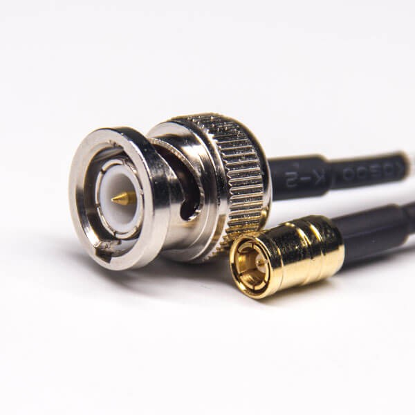 Elecbee Female SMB 180 Degree Cable Connector to BNC Straight Male with RG316 1.5m