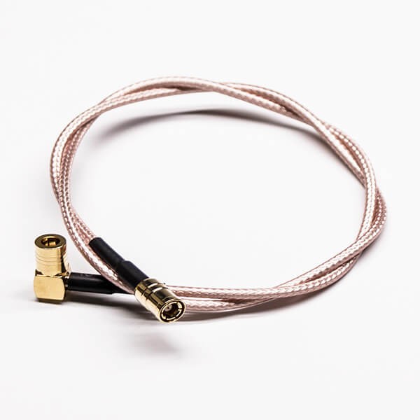 Elecbee SMB Cable to Connect Right angle SMB Male to Straight SMB Male cable assembly with RG179