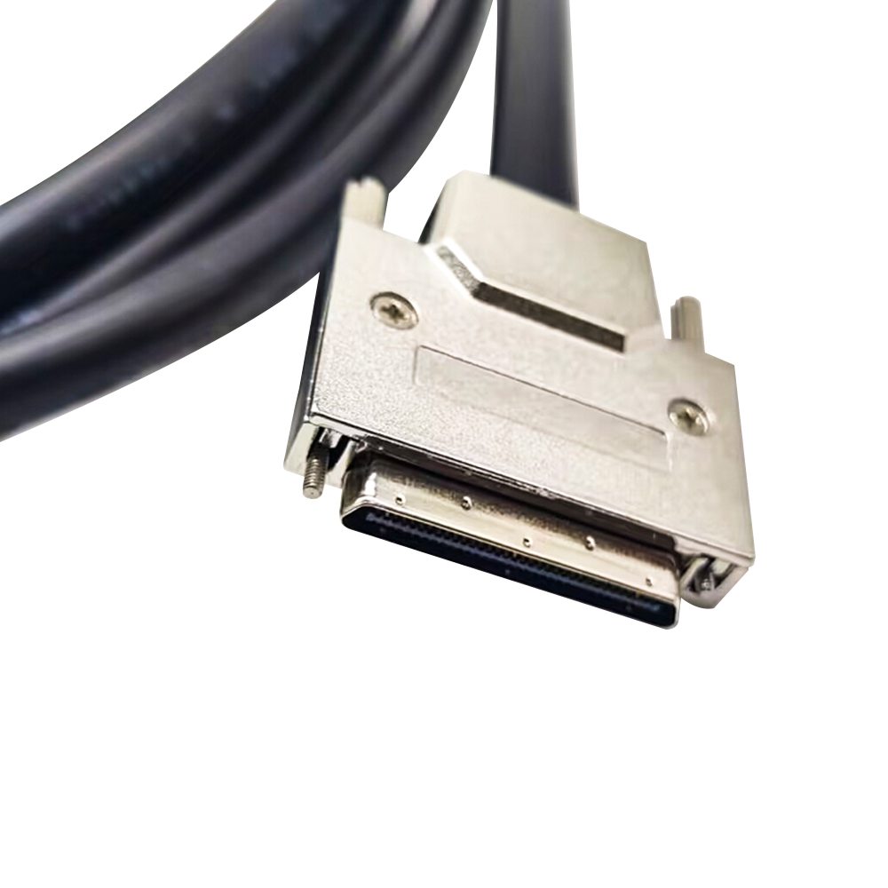 68 Pin SCSI Cable VHDCI Male to VHDCI 68 Pin Male Zinc Alloy Field