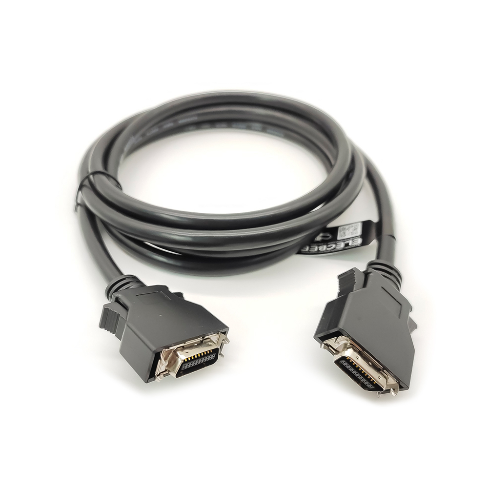 Elecbee SCSI MDR型 20芯 直式公转公 卡扣式 接伺服电缆 2米