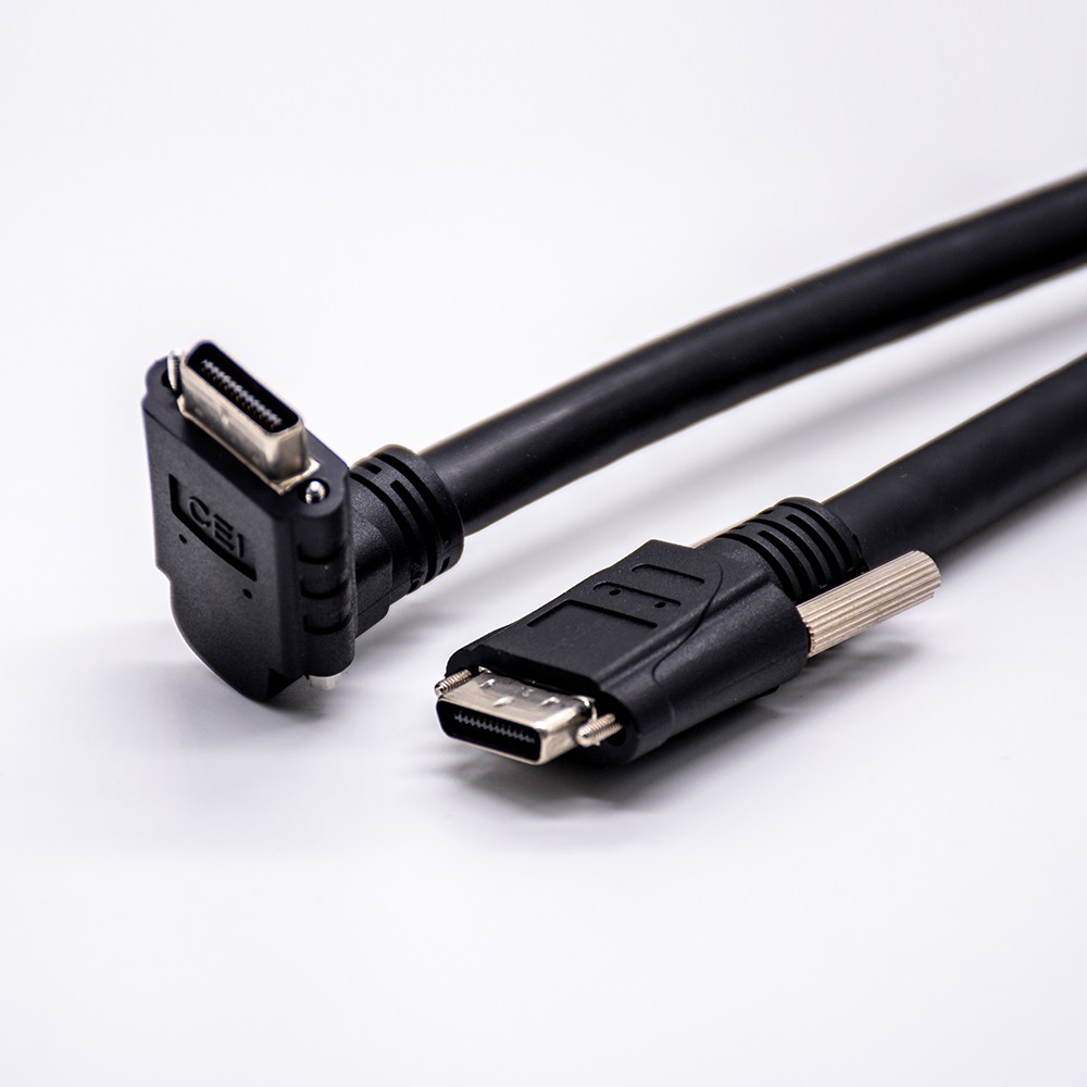 Elecbee VHDCI Male to Right angle Male 26pin Overmolded Cable 1/2/3M 3m