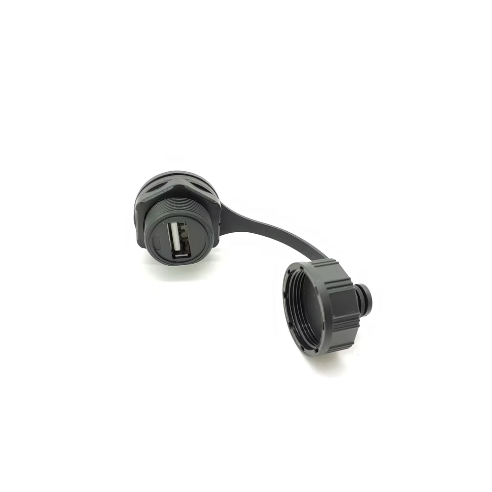 Elecbee Panel Mount USB Waterproof Connector Type A Female Socket