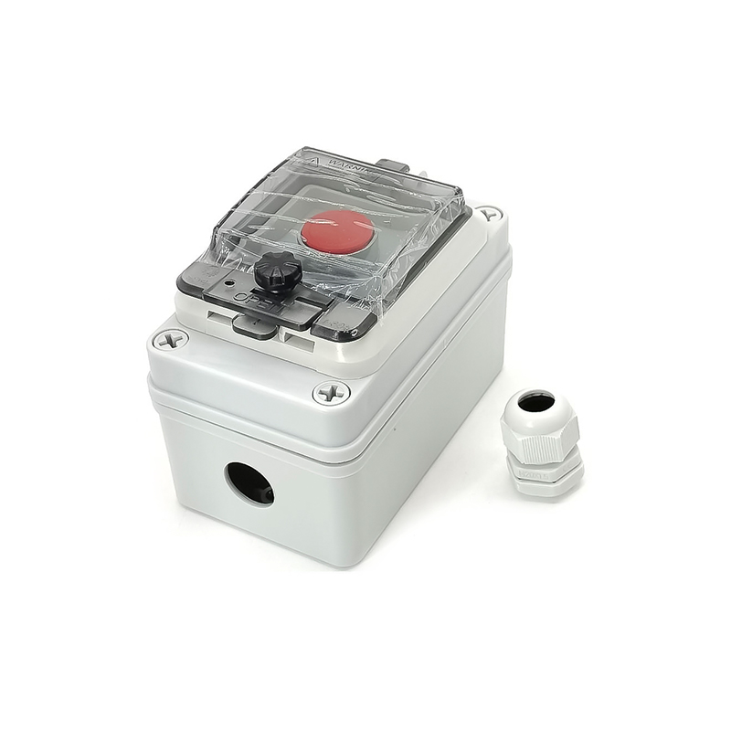 Elecbee Customizable Waterproof Push Button Switch Box - ABS Plastic Shell with Transparent Window, Screw Fixation