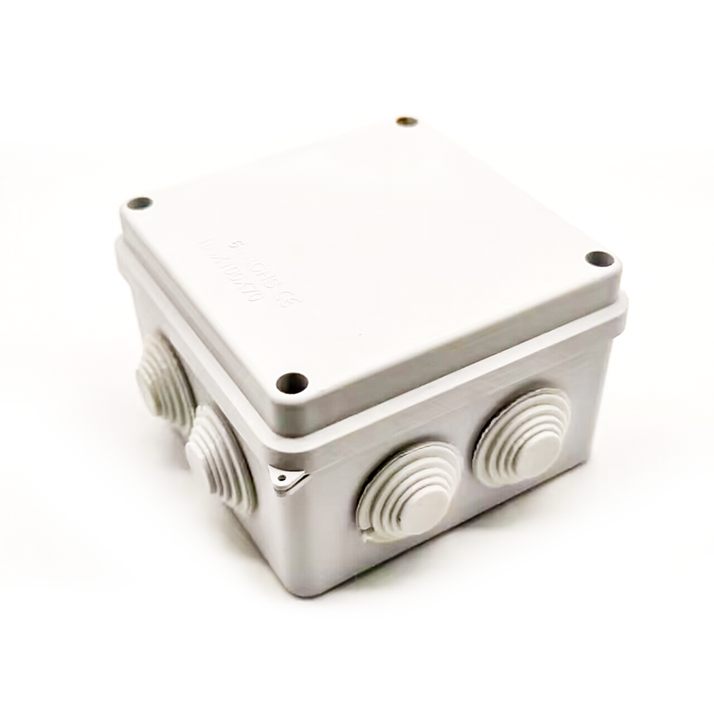Elecbee Outdoor Plastic Waterproof Junction Box 100×100×70 IP55 Screw Fixation Electric Enclosures