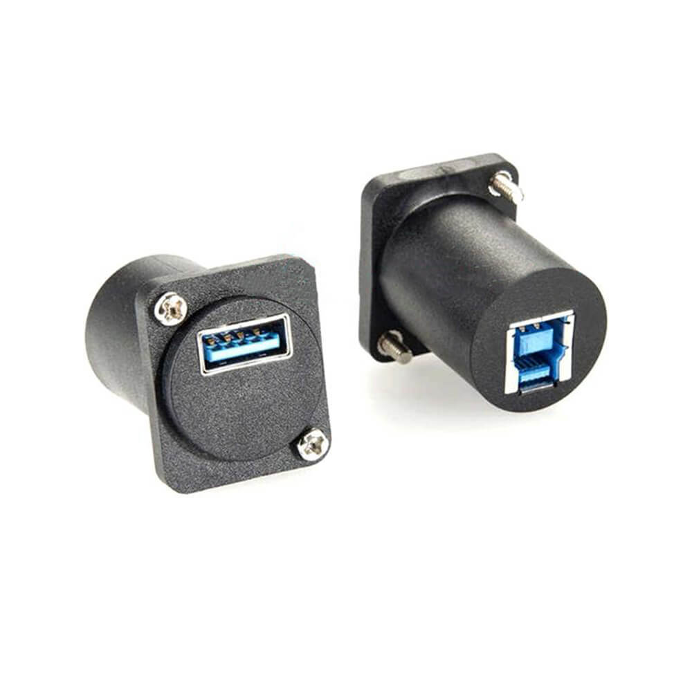 Elecbee Adapter USB 3.0 Socket Jack Type A to B Connector XLR Panel Mount
