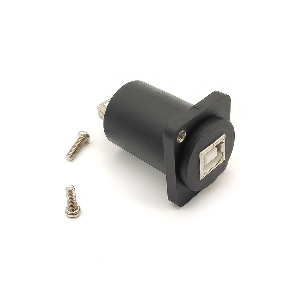 Elecbee USB Type A to B Panel Mount D-Shape XLR Shell Adapter with Screws