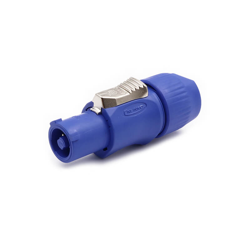Elecbee Lockable Cable Connector Power-In Screw Terminals Blue Plug Nac3Fca Ip65