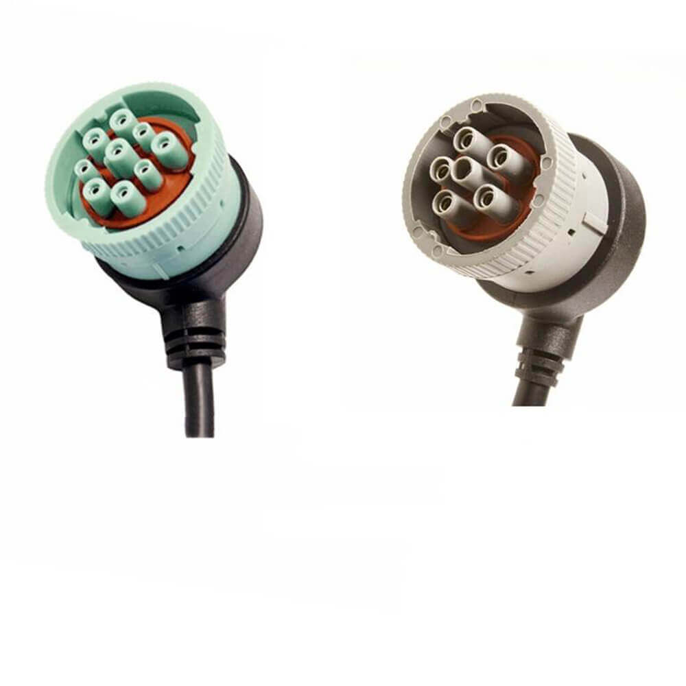 Elecbee 电蜂J1939 9芯公弯头转J1708 6芯公弯式