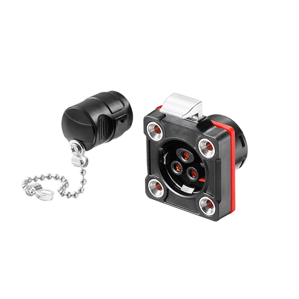 Elecbee 3 Pin PBT Industrial Female Socket Ip67 Waterproof Connector Plastic Shell