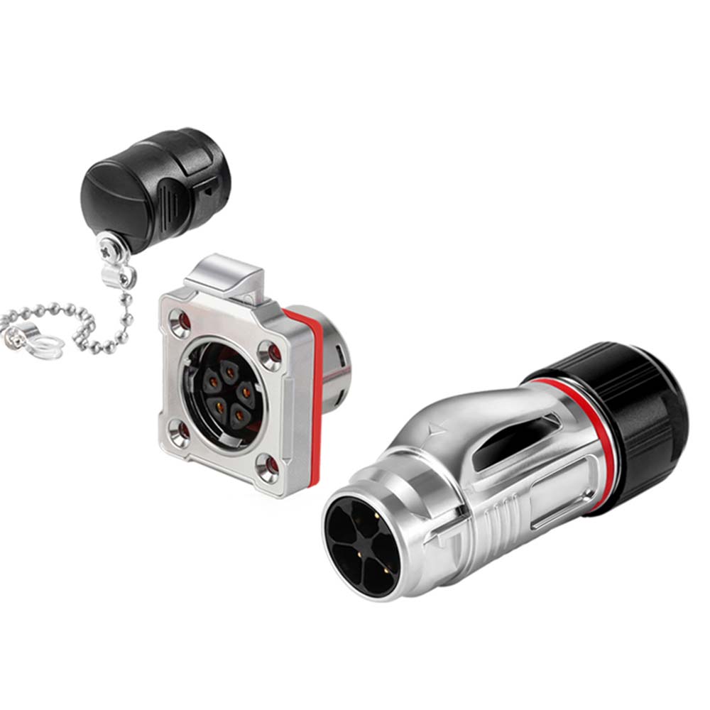 Elecbee BD20 Copper Pin Connector Plug And Socket 5 Pin Ip65 Waterproof Solder