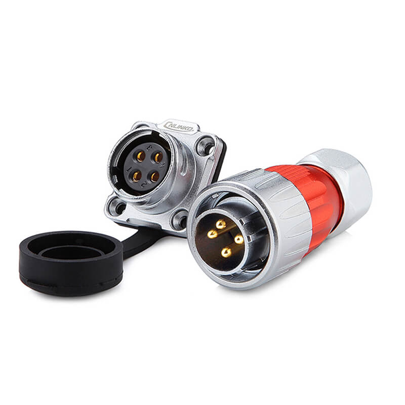 Elecbee DH20 500V 20A Solder Wire Power Cable Conector Plug And Socket 4 Pin Metal Shell Waterproof Industrial Connector