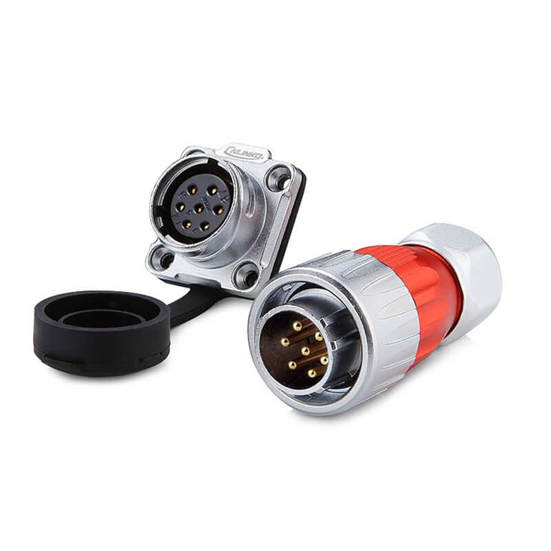 Elecbee DH20 Luftfahrt M20 7Pin Ip67 500V 12A Wasserdichte Rundkabel Power Signal Stecker Stecker Und Buchse Für Visuelle sicherheit Ausrüstung