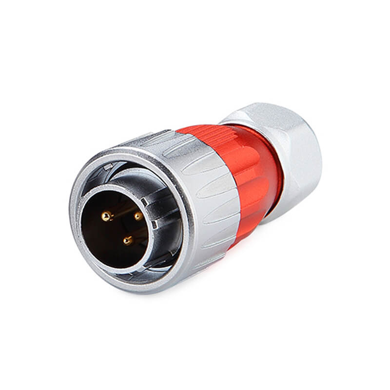Elecbee DH20 Metal Waterproof Aviation Connector Inline Cable Connector 3 Pin Male Mating Plug