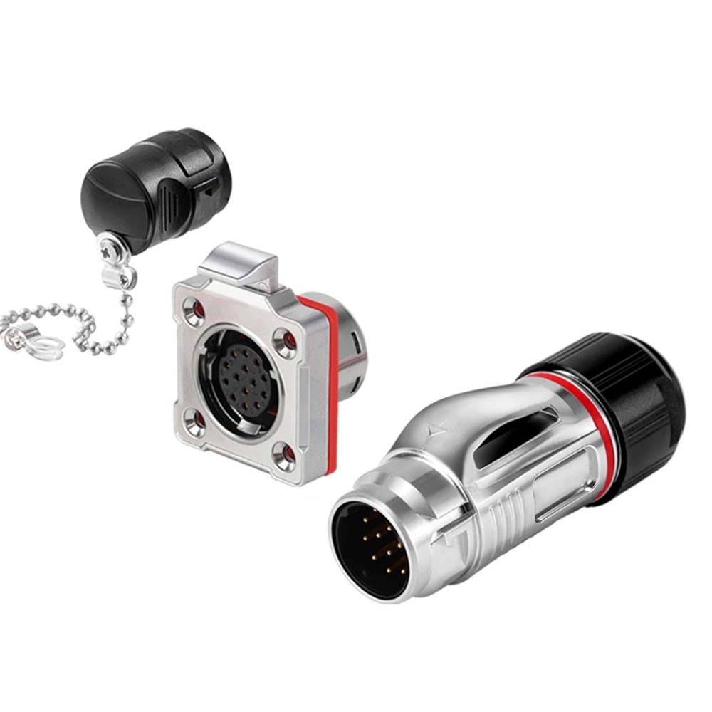 Elecbee Plug And Socket 14 Pin Ip65 Waterproof Solder Copper Pin Connector