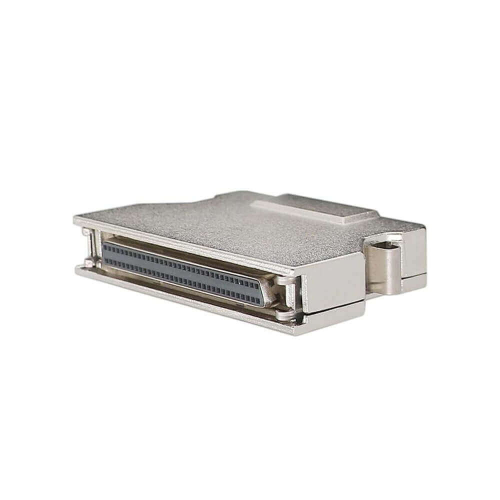 Elecbee SCSI 68 针 1.27mm间距 HPDB 型内螺纹连接器卡钩按键式金属外壳 刺破式接线