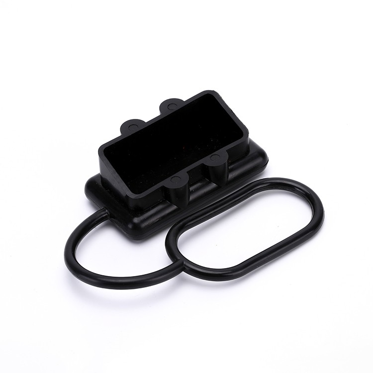 Elecbee 2 路 50A 电源连接器红色黑色橡胶外部保护防尘盖 红色