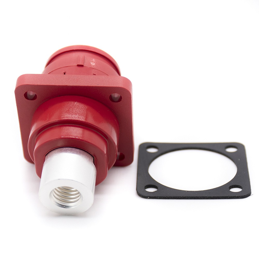 Elecbee 6mm IP67 Waterproof Energy Battery Storage Connector  Socket Female Straight IS Red