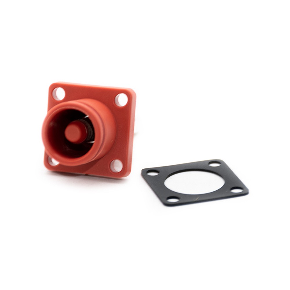 Elecbee Socket Female Straight 6mm Energy Battery Storage Connector OS IP67 Red