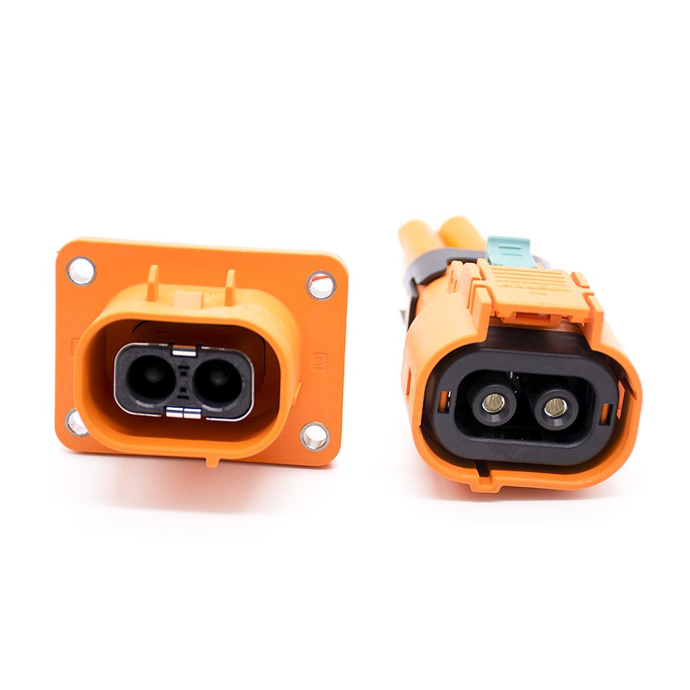 Elecbee HVIL 2pin Straight Plastic Socket 50A 10mm² IP67  HVIL Series Connector