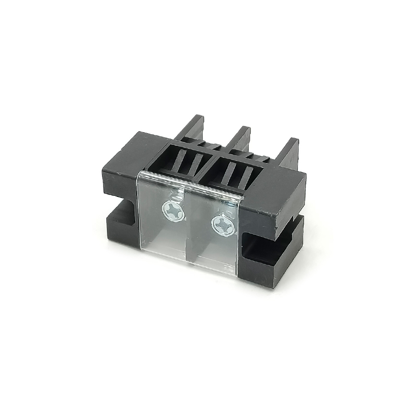 Elecbee Feed Through Terminal Block 2 Pin 100A 600V 38mm2 Straight Panel Mount Two In One Out