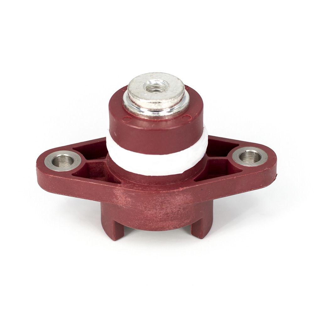 Elecbee 150A 2 Hole Flange Black and Red High Current Copper Terminal Straight Panel Mount Black 1PCS