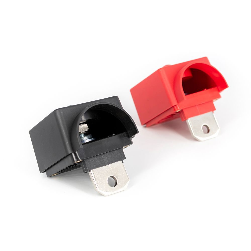 Elecbee Panel Mount 250A Black and Red High Current Copper Terminal Straight Black 1PCS
