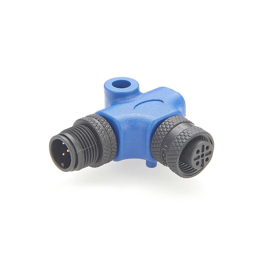 Elecbee Nmea 2000 M12 Male 5 Pin To Female 5 Pin Connector L Type Right Angle