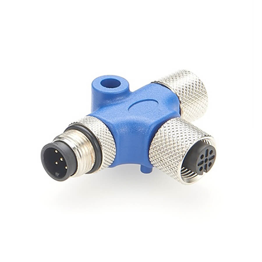 Elecbee Nmea 2000 T Connector For Marine   Oceanic System M12 5 Pin Dual Female To 5 Pin Male