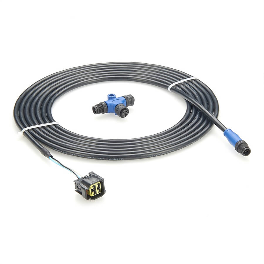 Elecbee Honda 4 Pin To M12 Male 5 Pin Nmea2000 Cable 5 Meter With T-Piece