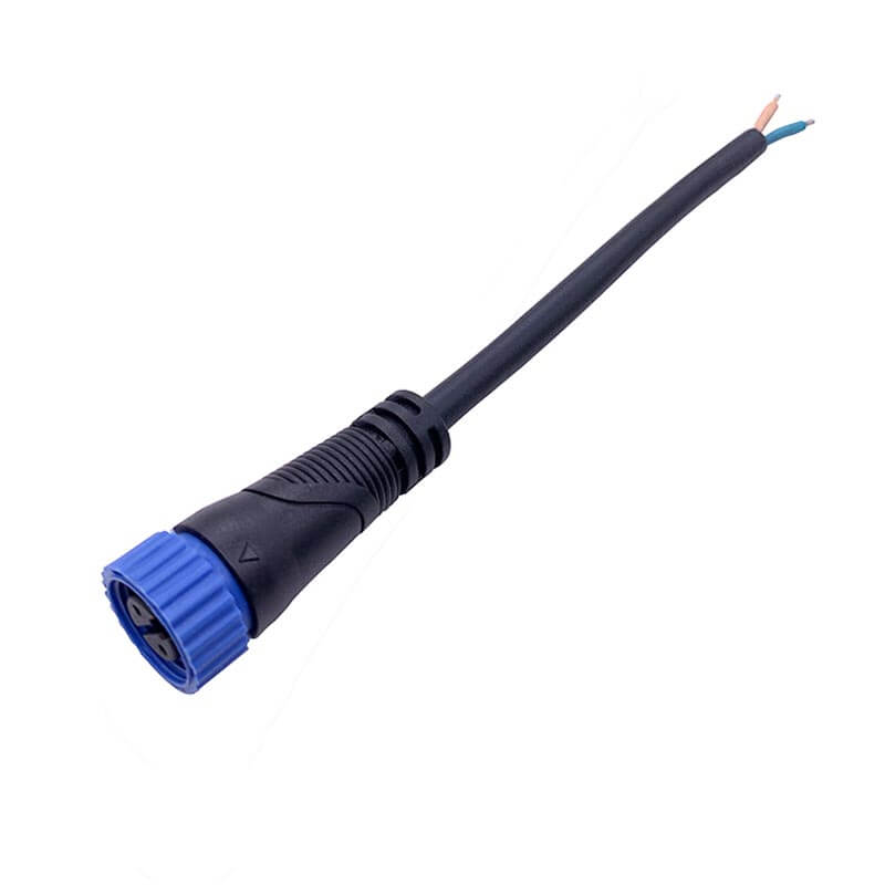 Elecbee M15 Waterproof Plug IP67 9A Industry Connector 2 Pin Female With 1.0 Square Cable 0.3 meter