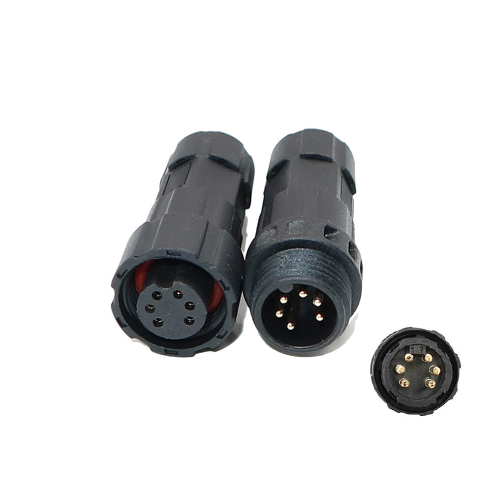 Elecbee M16 Waterproof LED Power ConnectorIP68 6 Pin Male Female Plug Welding Electrical Wire Connector