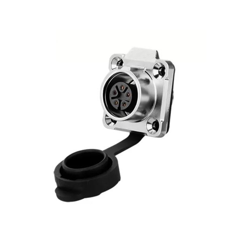 Elecbee LP-16 Power Receptacle Metal M16 5 pin Female Flange max. 250 V 5 A IPX8